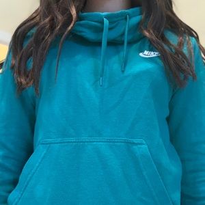 Teal Nike Turtleneck Hoodie